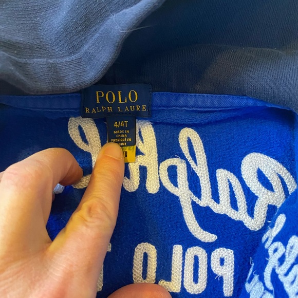 Polo Ralph Lauren Polo Team Full Zip Cotton Jersey Hoodie Toddler Boy Size 4T - Picture 8 of 16